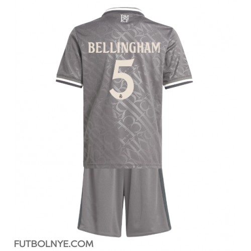 Camiseta Real Madrid Jude Bellingham #5 Tercera Equipación para niños 2024-25 manga corta (+ pantalones cortos)